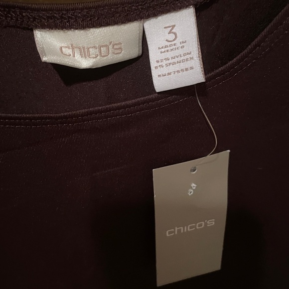 NWT Chico’s Womens contemporary Tank Bra Cani shell in Cocoa Bean Capsule XL 16 - Picture 7 of 7